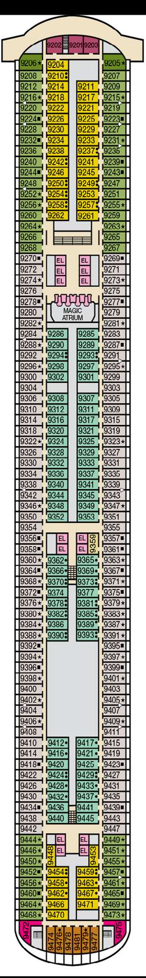 Deck plan for Carnival Magic