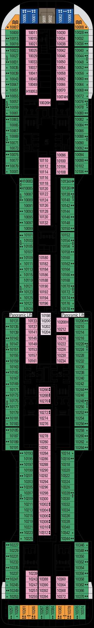 Deck plan for MSC Bellissima