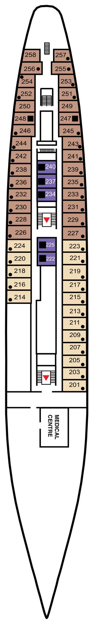 Deck plan for Astoria