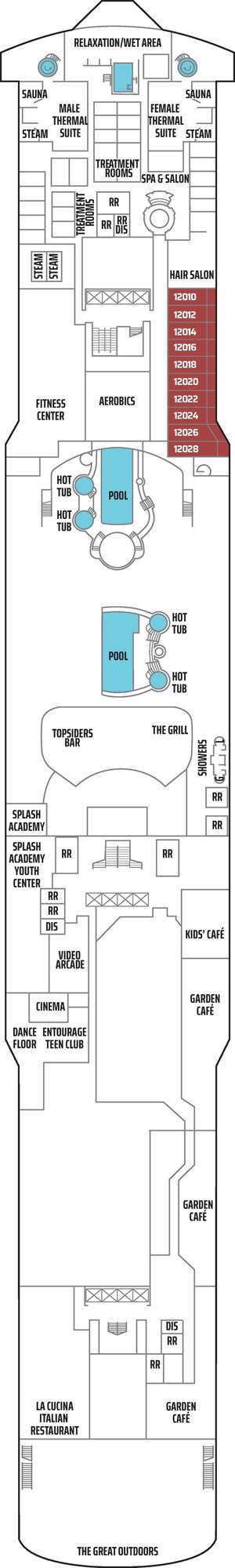 Deck plan for Norwegian Jade