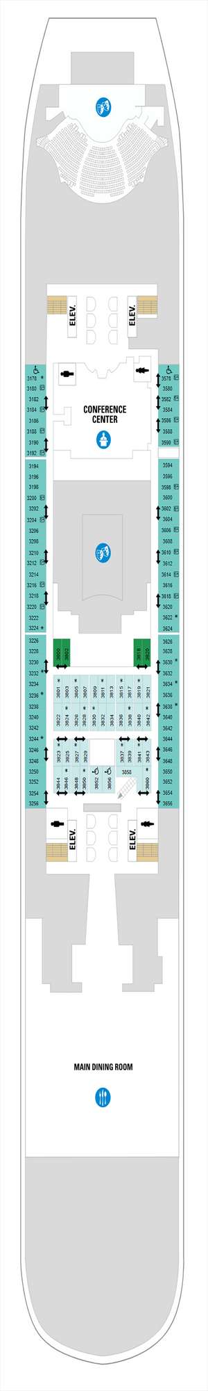 Deck plan for Oasis of the Seas