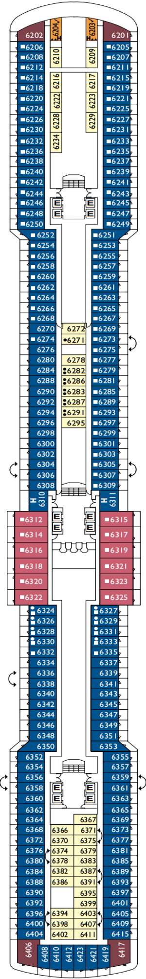 Deck plan for Costa Deliziosa