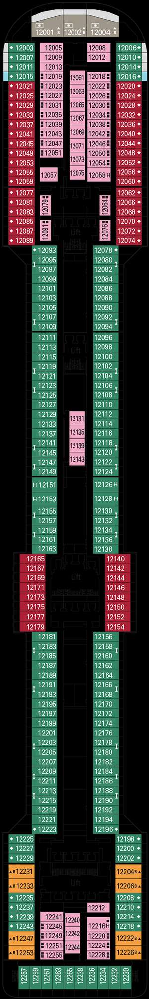 Deck plan for MSC Splendida