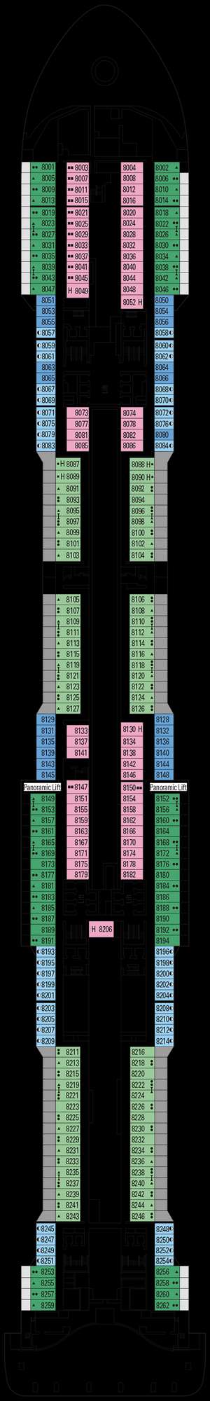 Deck plan for MSC Grandiosa