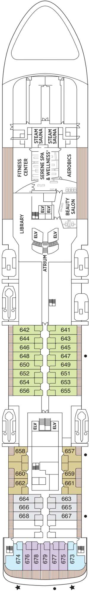 Deck plan for Regent Seven Seas Voyager