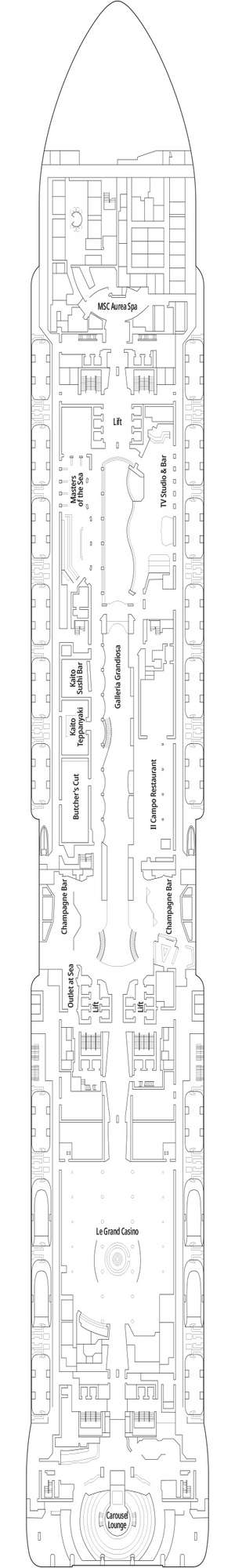 Deck plan for MSC Grandiosa