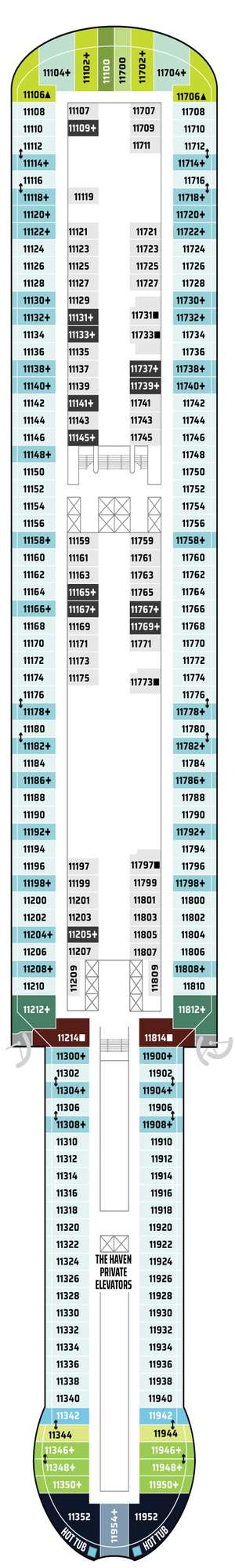 Deck plan for Norwegian Viva