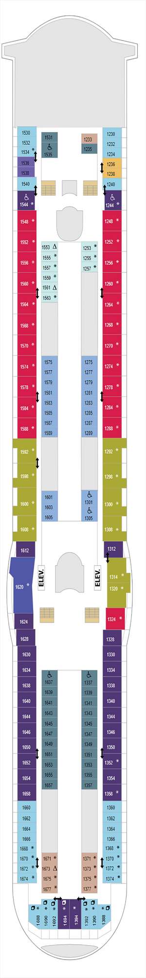 Deck plan for Explorer of the Seas