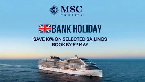 MSC Bank Holiday Flash Sale IG promotional banner
