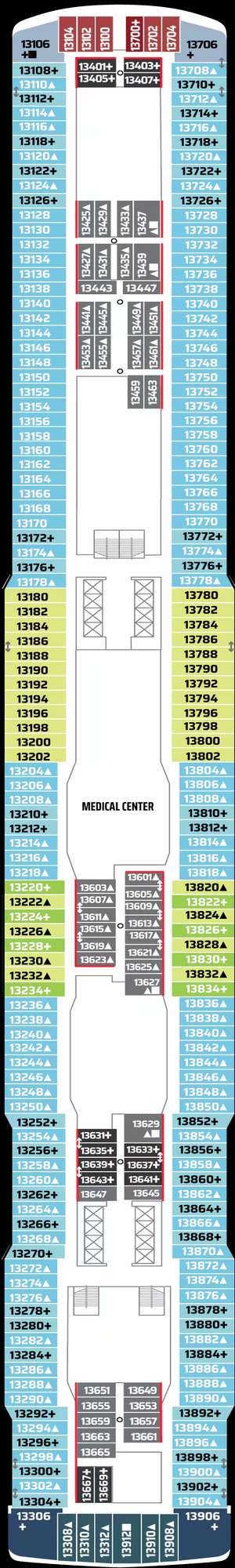 Deck plan for Norwegian Bliss