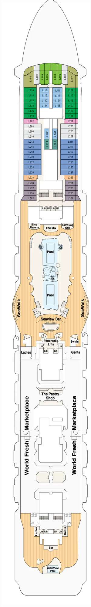 Deck plan for Enchanted Princess