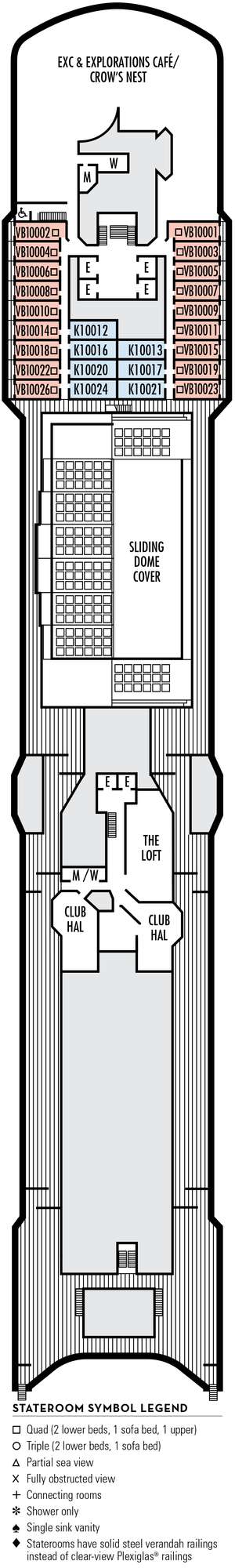 Deck plan for Zuiderdam