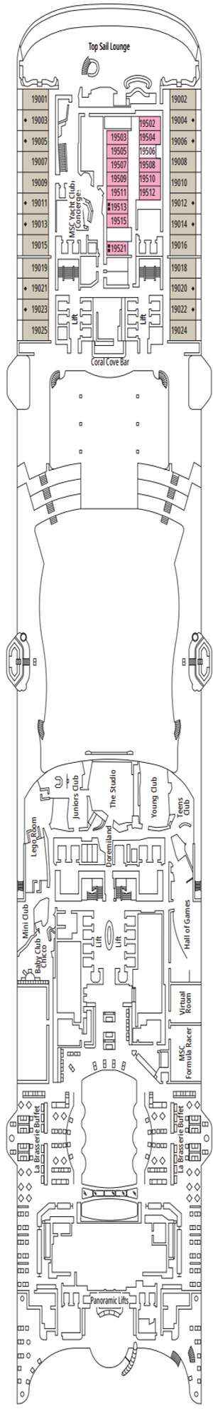 Deck plan for MSC World Atlantic