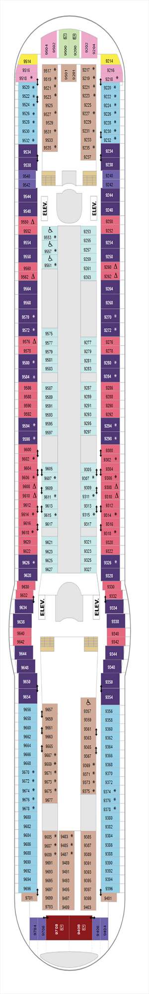 Deck plan for Freedom of the Seas