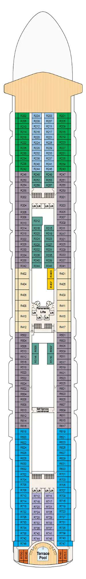 Deck plan for Ruby Princess