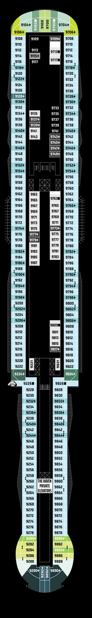 Deck plan for Norwegian Luna