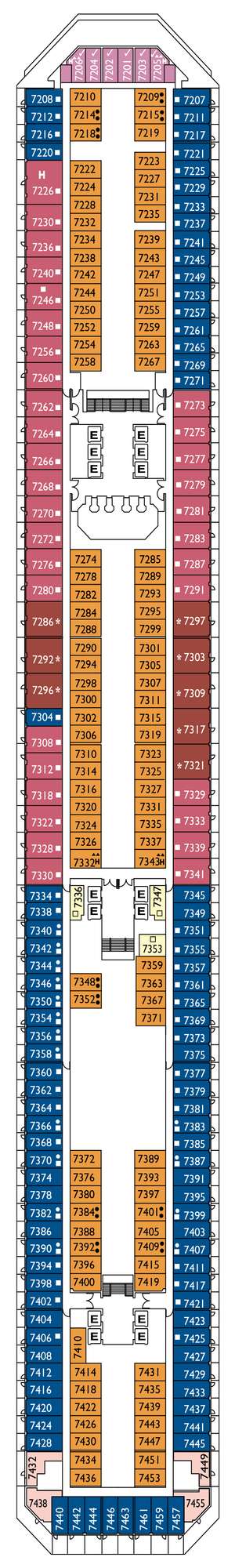 Deck plan for Costa Fascinosa