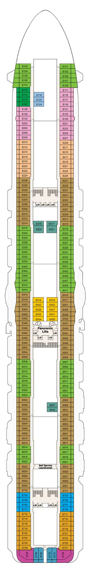 Deck plan for Regal Princess