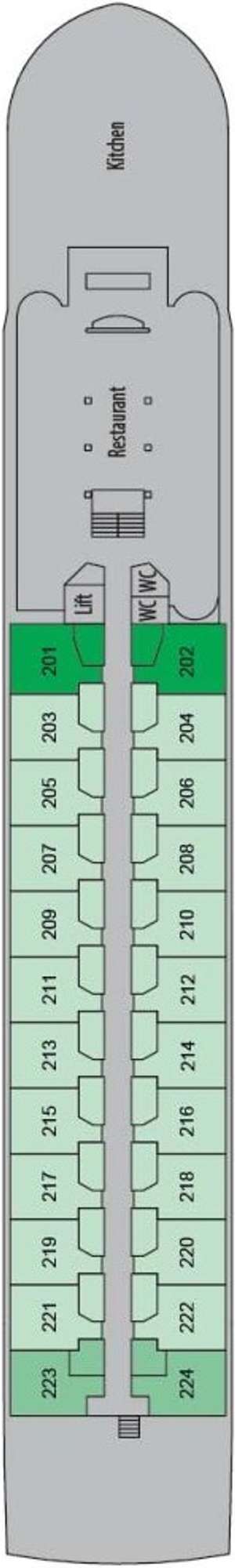 Deck plan for MS Riviera Rose