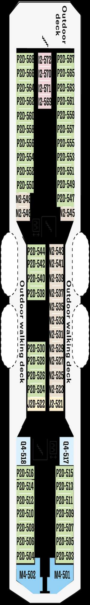 Deck plan for MS Nordlys