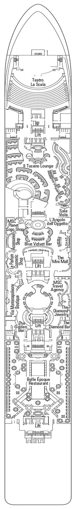 Deck plan for MSC Musica