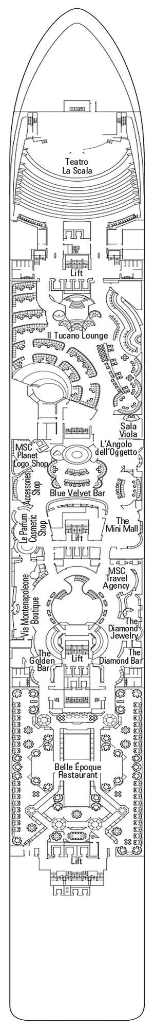 Deck plan for MSC Musica