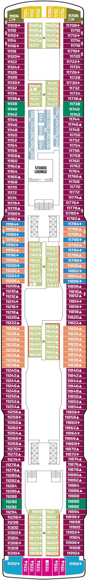 Deck plan for Norwegian Encore