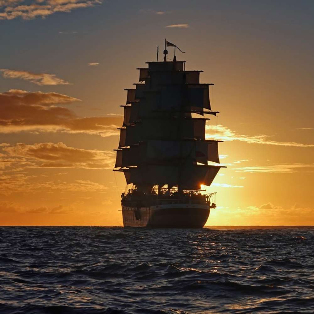 royal clipper at sunset