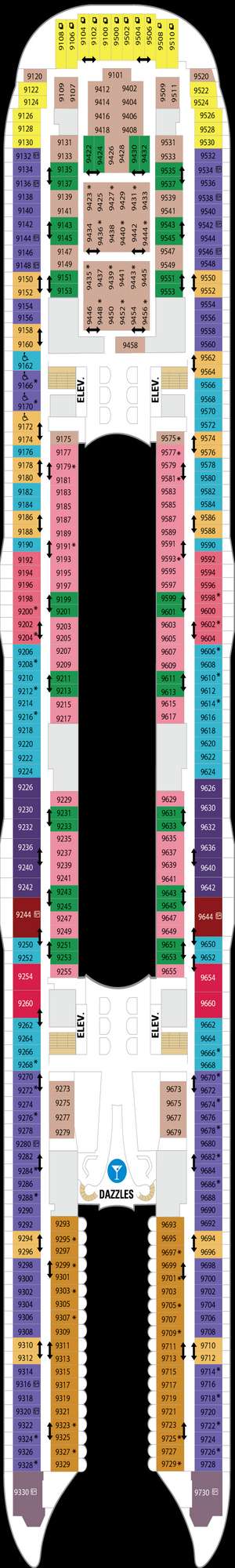 Deck plan for Allure of the Seas