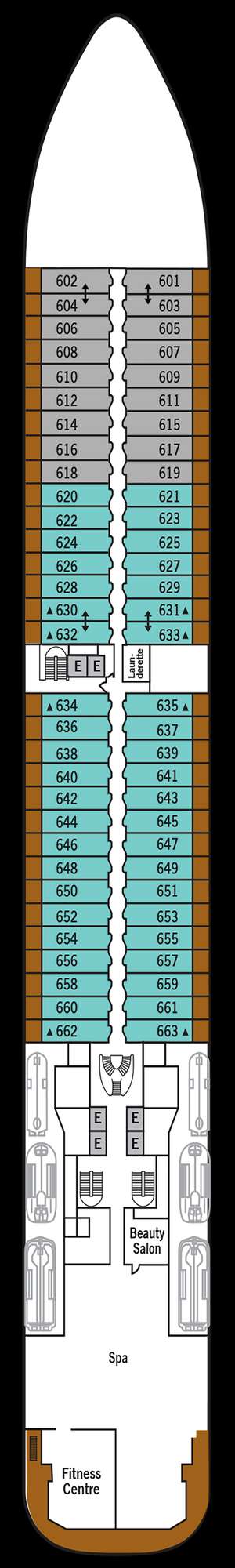 Deck plan for Silver Dawn