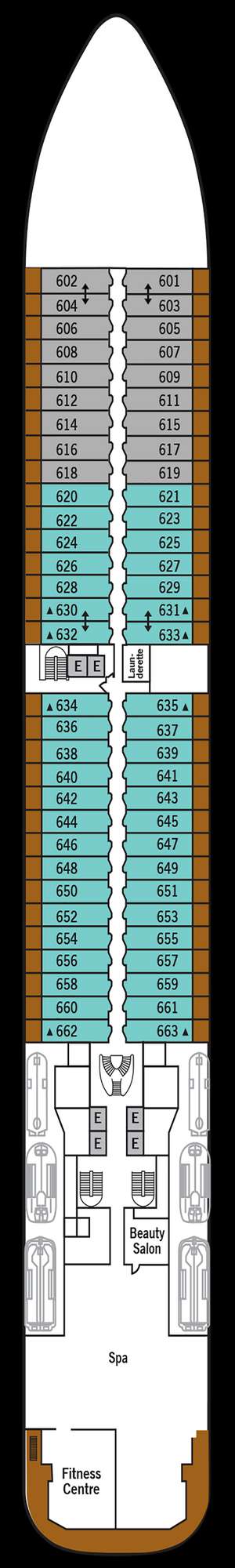 Deck plan for Silver Dawn