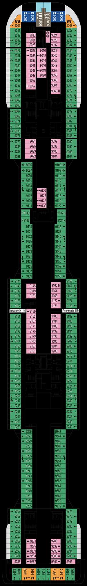 Deck plan for MSC Virtuosa