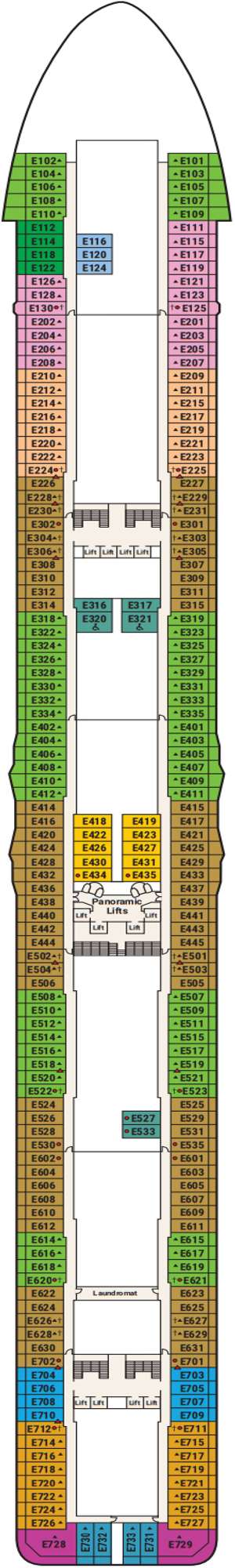 Deck plan for Regal Princess