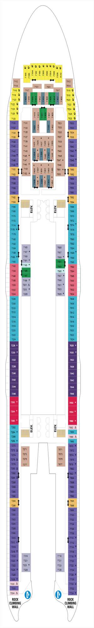 Deck plan for Symphony of the Seas