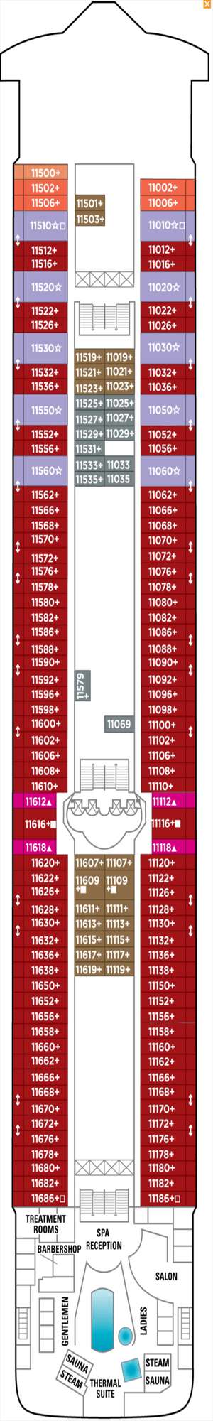 Deck plan for Norwegian Dawn