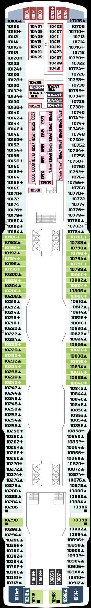 Deck plan for Norwegian Bliss
