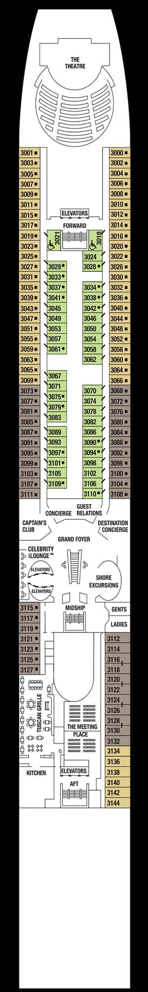 Deck plan for Celebrity Summit