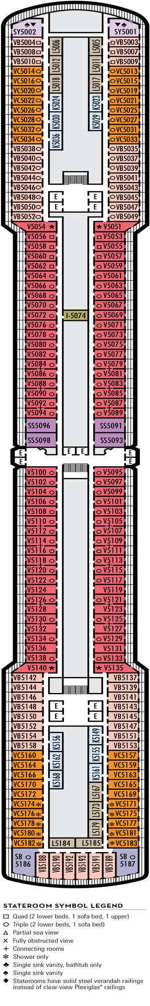 Deck plan for Eurodam