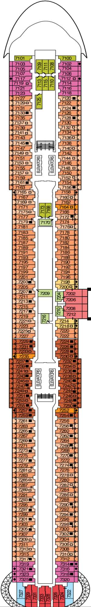 Deck plan for Celebrity Beyond
