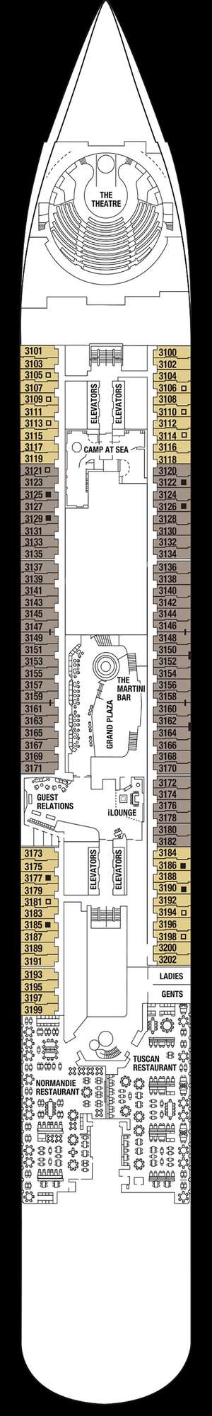 Deck plan for Celebrity Apex