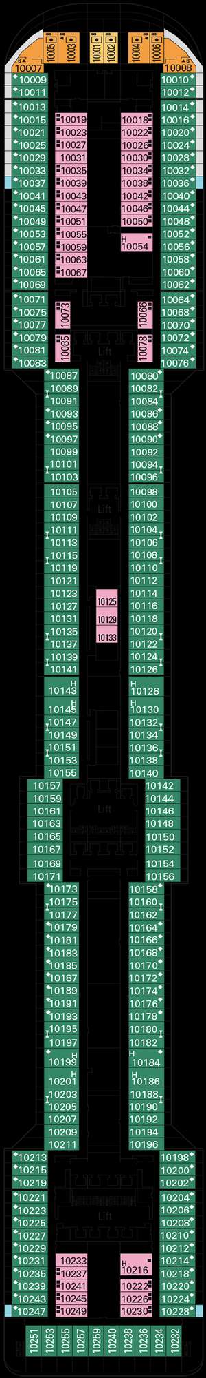 Deck plan for MSC Fantasia