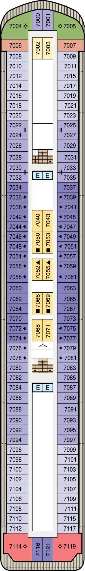 Deck plan for Sirena