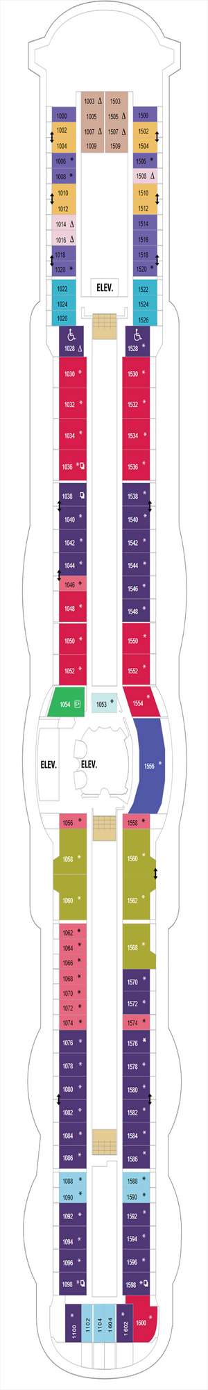 Deck plan for Serenade of the Seas