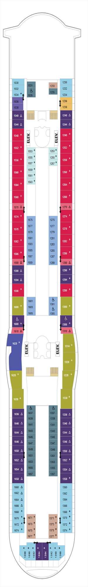 Deck plan for Navigator of the Seas