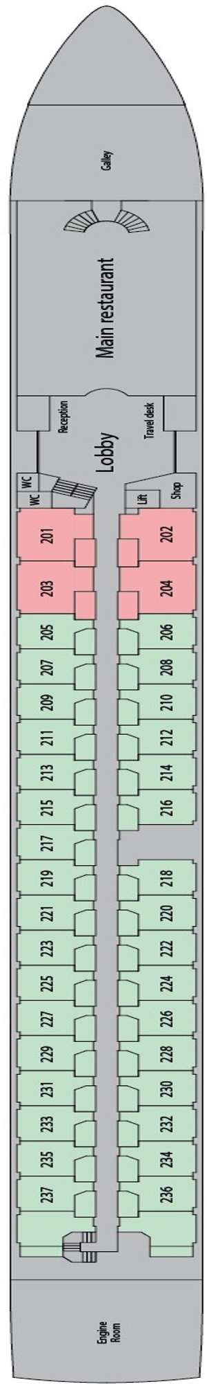 Deck plan for MS Riviera Radiance
