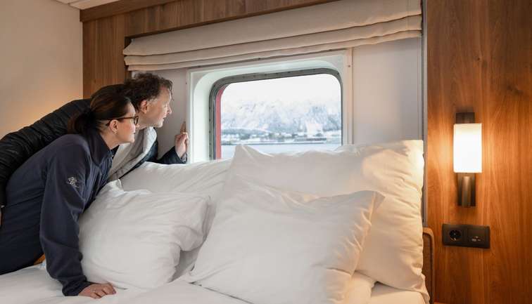 Stunning scenery from the cabin window