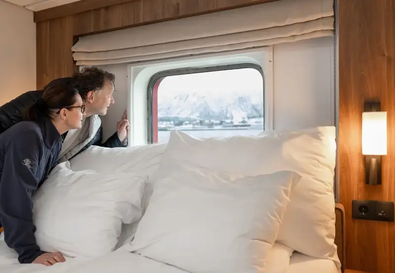 Stunning scenery from the cabin window
