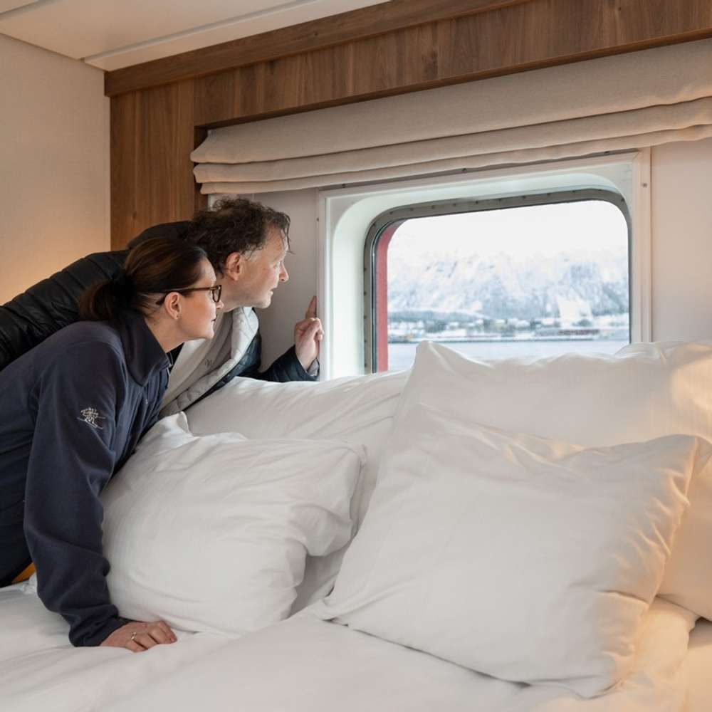 Stunning scenery from the cabin window