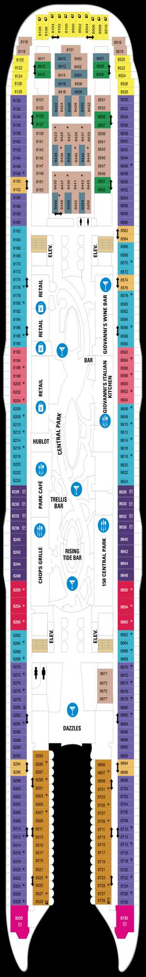 Deck plan for Harmony of the Seas