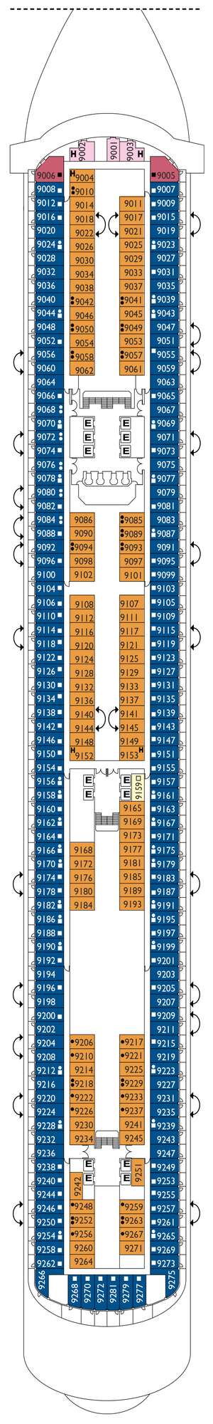Deck plan for Costa Diadema
